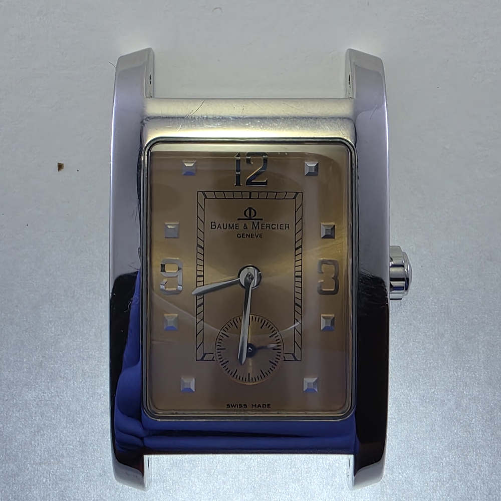 Silver and Gold Rectangular Watch - image 11